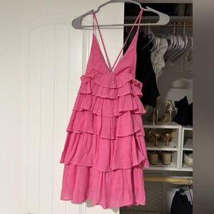 Pink Ruffle Dress Size S